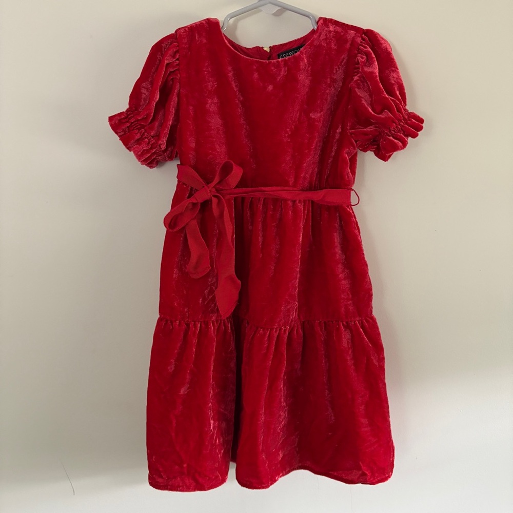 Crewcuts Girls Red Velvet Dress